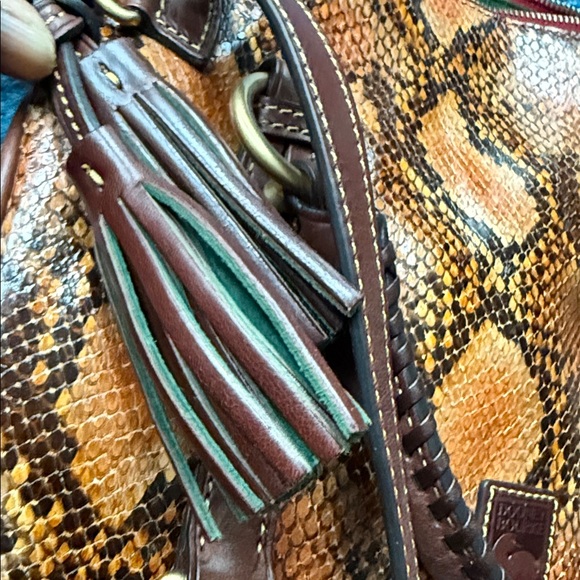 Dooney and Bourke Multi Color Brown Python Skin Purse - Pre Owned - Picture 9 of 15